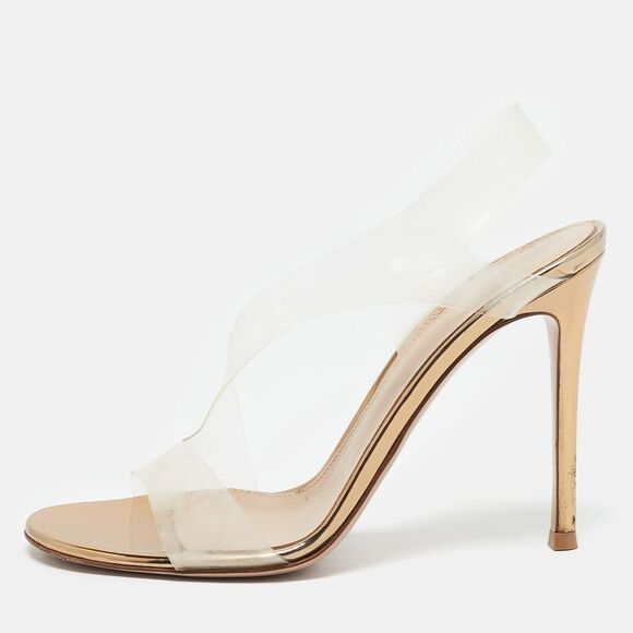 Gianvito Rossi Transparent Pvc Metropolis Ankle Strap Sandals Size 37.5